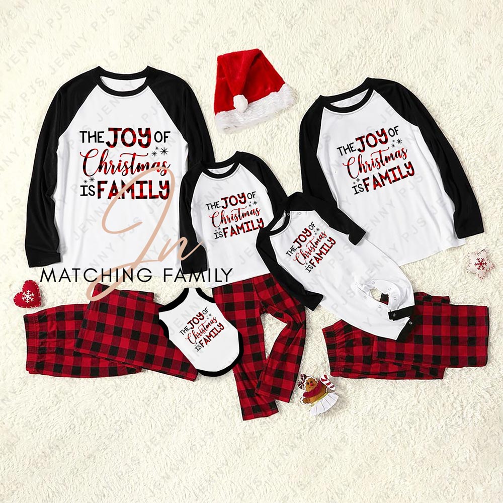 The Joy of Christmas is Buffalo Long Sleeve Plaid Pajamas For Winter Outfit (9)