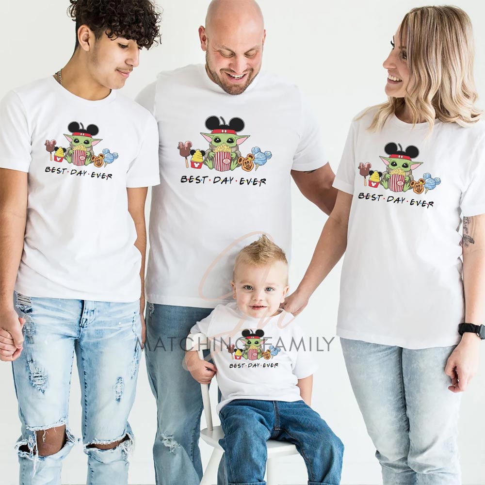 Best Day Ever Star Wars Disney Family T-Shirt | Matching Family Shirt Ideas For Vacation Matching Family Pajamas By Jenny